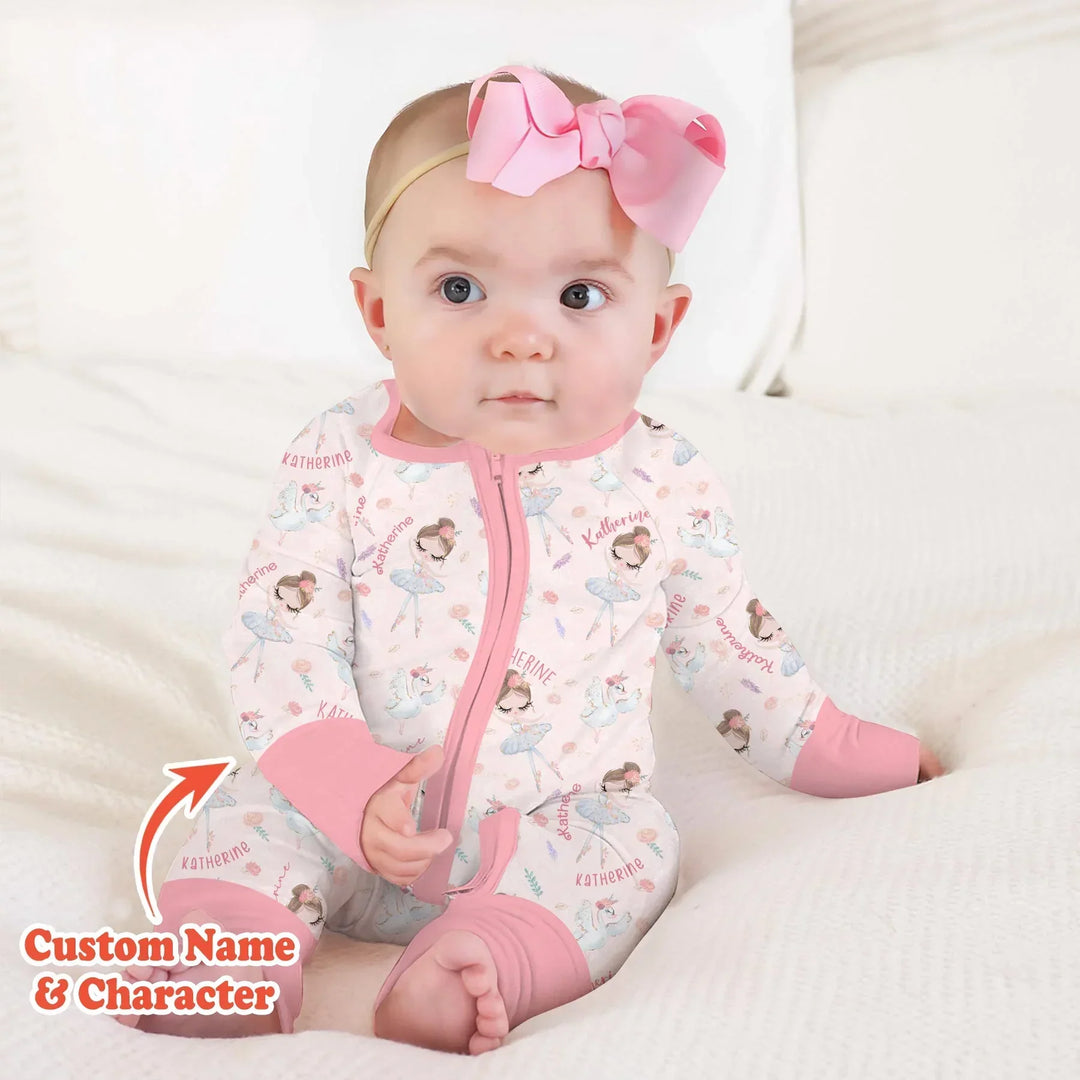 Custom Name Ballerina Doll Bamboo Convertible Zippy