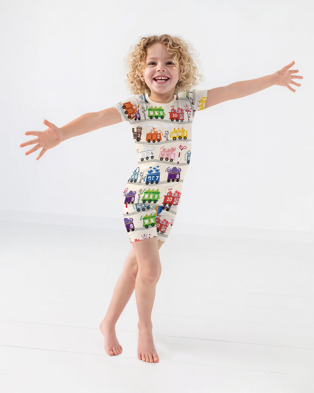 Template Bamboo Two Piece Short Sleeve Shorts Pyjamas Set