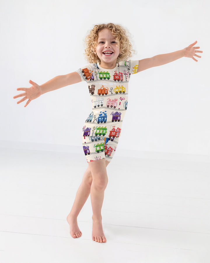 Template Bamboo Two Piece Short Sleeve Shorts Pyjamas Set
