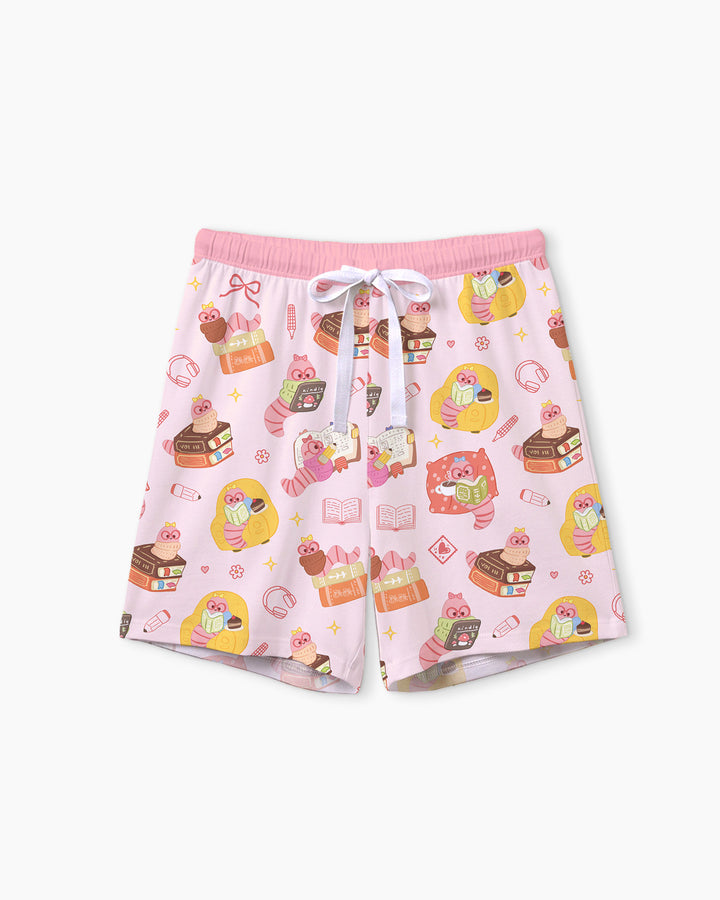 Little Book Worm Family Matching Bamboo Women Short Sleeve Short Pajama Set