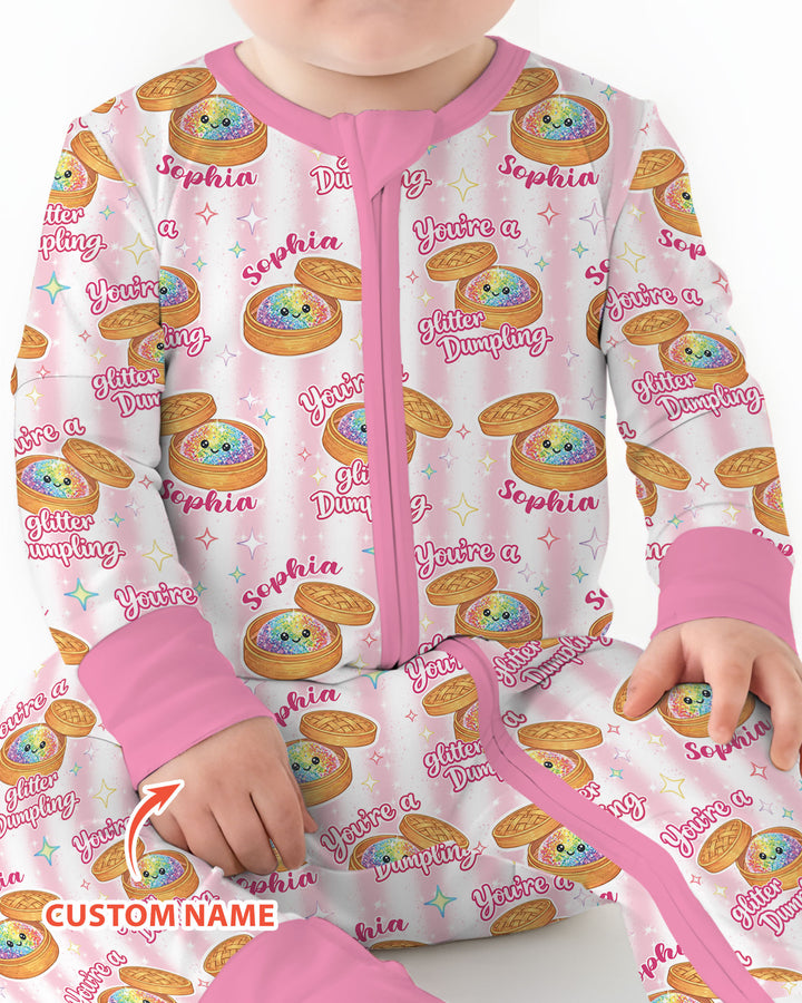 Personalized You're Glitter Dumpling Bamboo Convertible Zippy