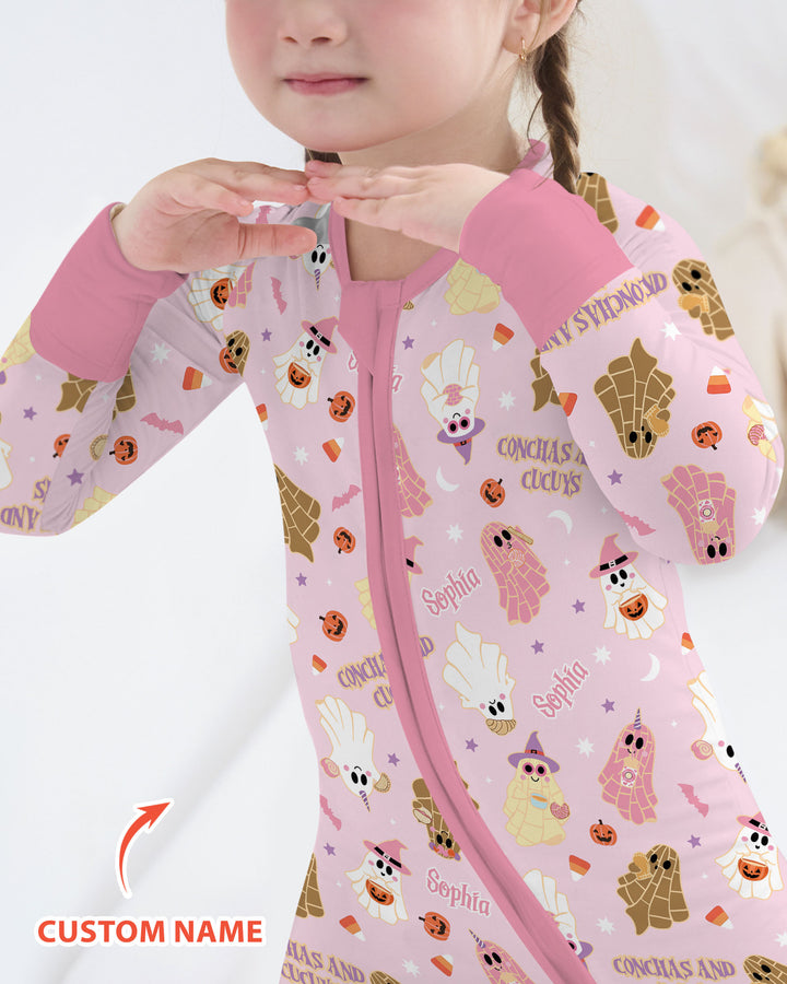 Pantasmas Mexican Halloween Custom Name Bamboo Convertible Zippy