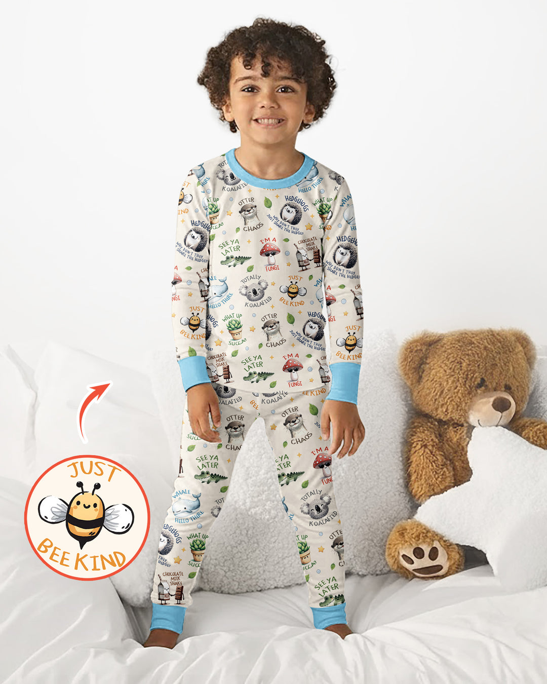Silly Little Puns Bamboo Two Piece Long Sleeve Pajama Set