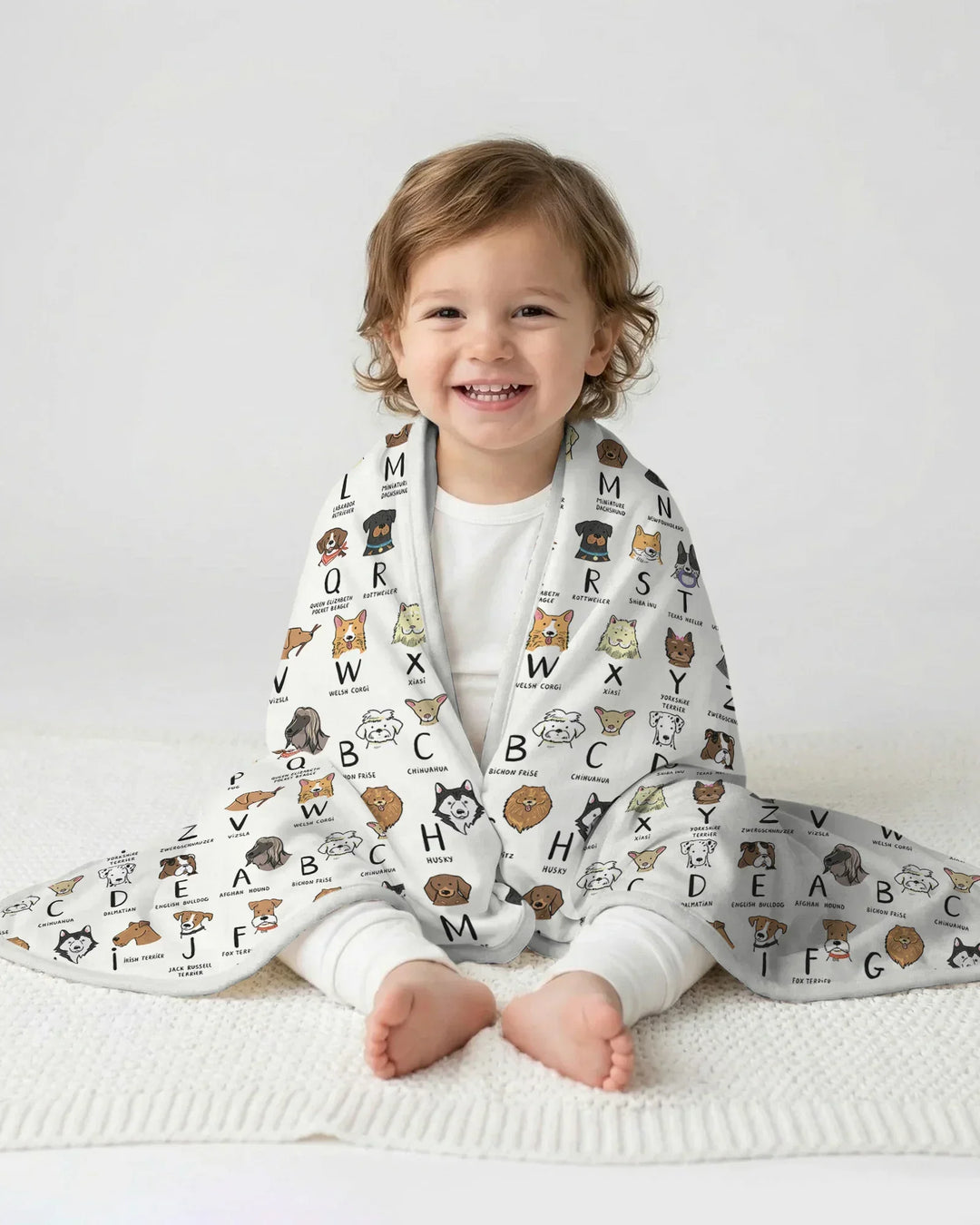 Funny Dogs Alphabet Bamboo Blanket