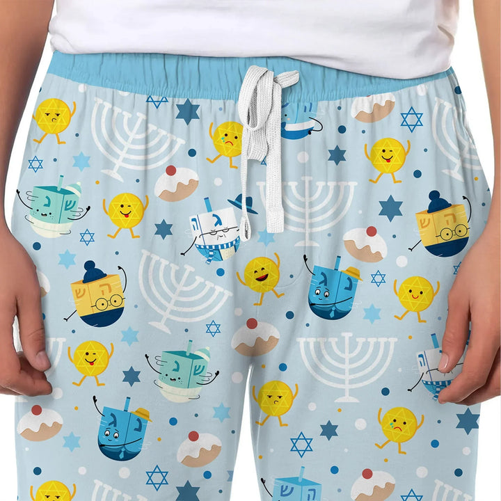 Hanukkah Little Dreidel Family Bamboo Men's Pajama Set