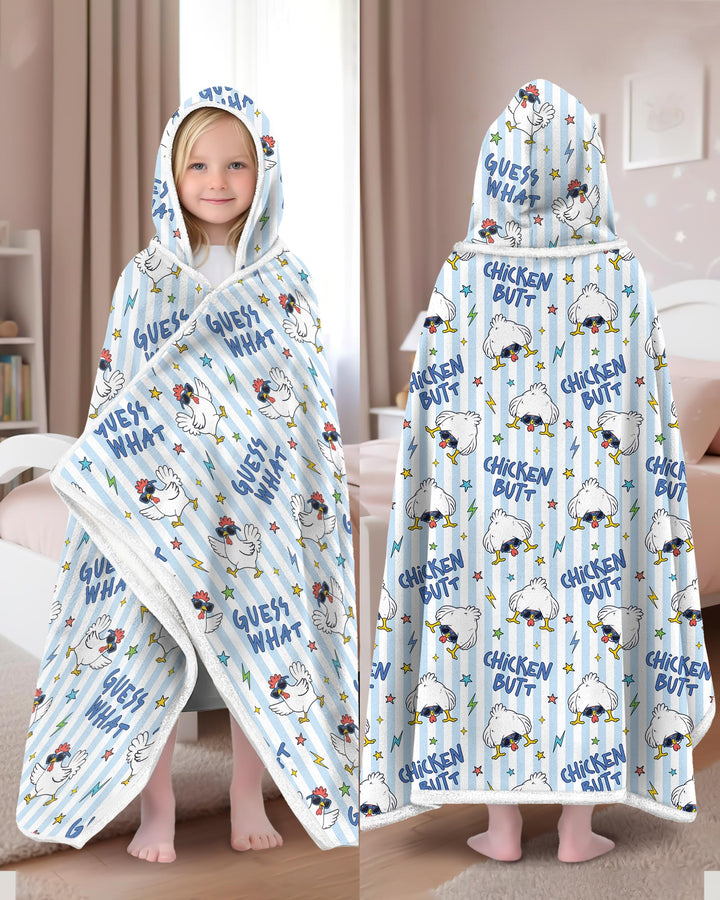 Guess What Chicken Butt! Bamboo Wearable Hooded Blanket