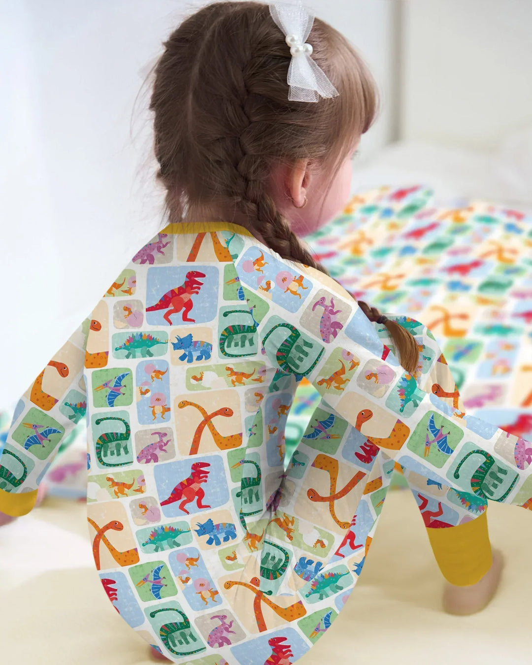 Rainbow Dino Friends Family Matching Bamboo Convertible Zippy