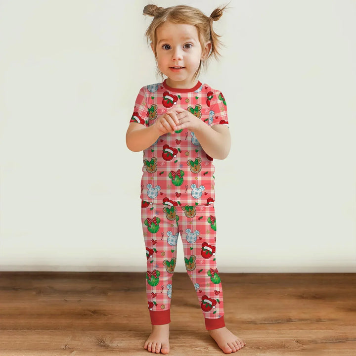 Magical Mouse Christmas Bamboo Two Piece Short Sleeve Pajama Set