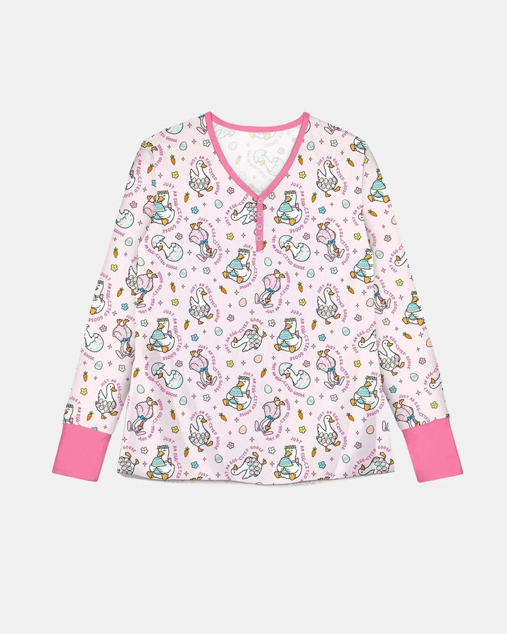 Easter Silly Goose Bamboo Women Pajama Set