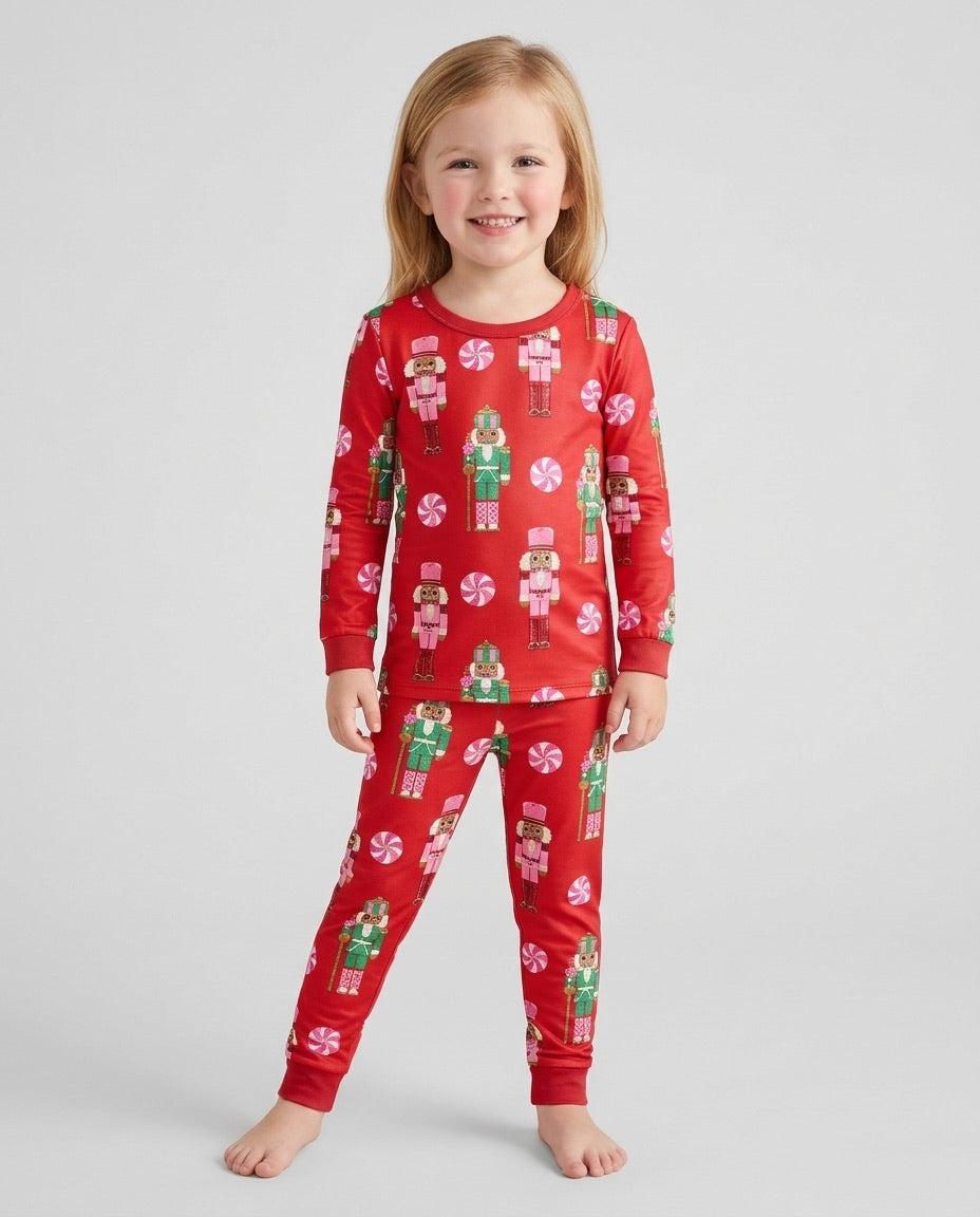 Pink Nutcracker Dreams Bamboo Two Piece Long Sleeve Pajama Set