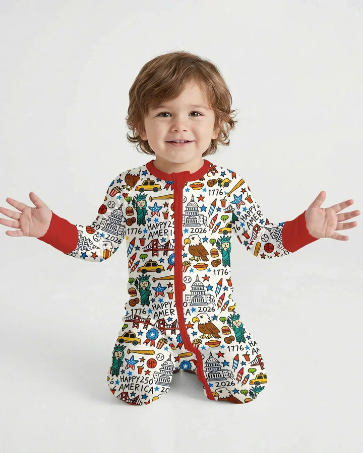 Doodle America 250th Anniversary Family Bamboo Convertible Zippy