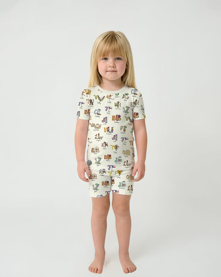 Template Bamboo Two Piece Short Sleeve Shorts Pyjamas Set