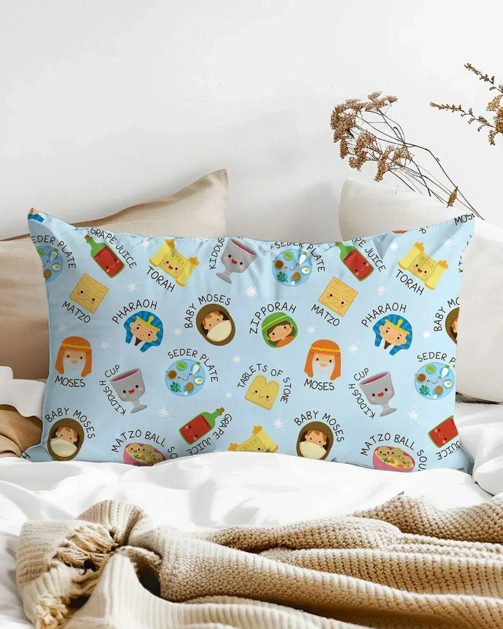 Cute Passover Characters Bamboo Pillow Case