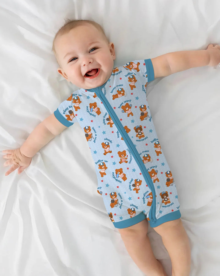 Born To Play Baseball Bamboo Shorty Zippy