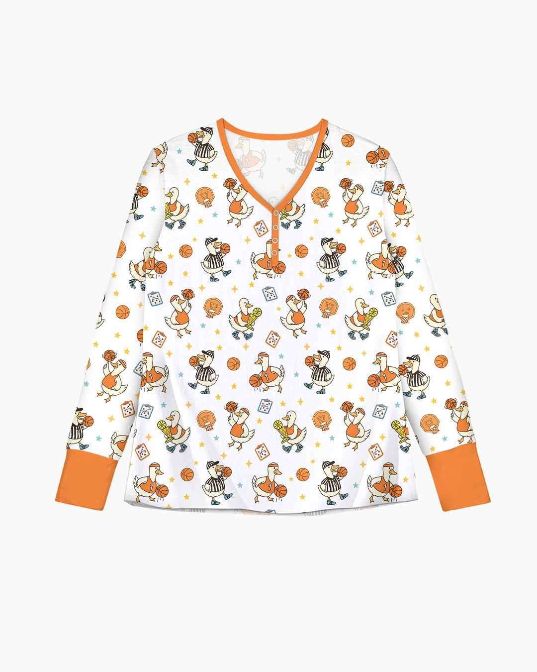 Silly Goose Playing Basketball Bamboo Women Pajama Set