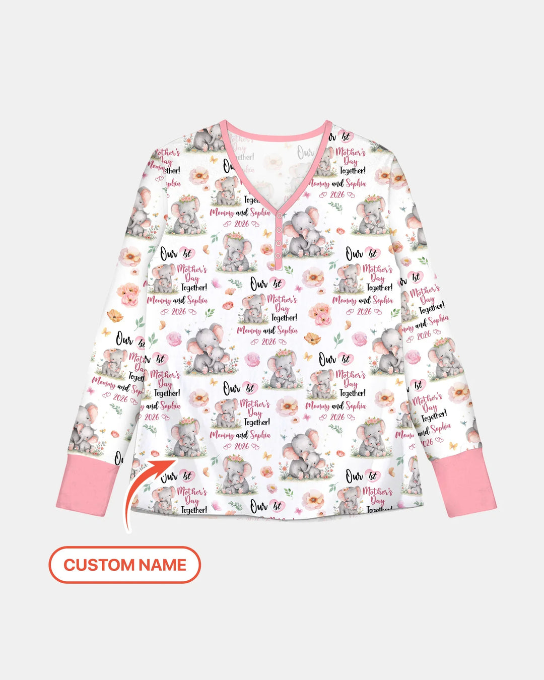 Personalized Our 1st Mother's Day Together Bamboo Women Pajama Set