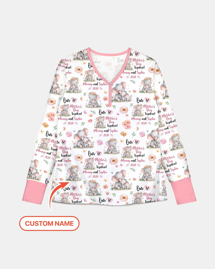 Personalized Our 1st Mother's Day Together Bamboo Women Pajama Set