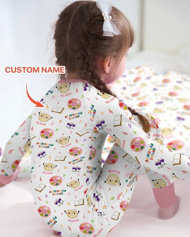 Custom Name Passover Afikoman Squad Bamboo Convertible Zippy