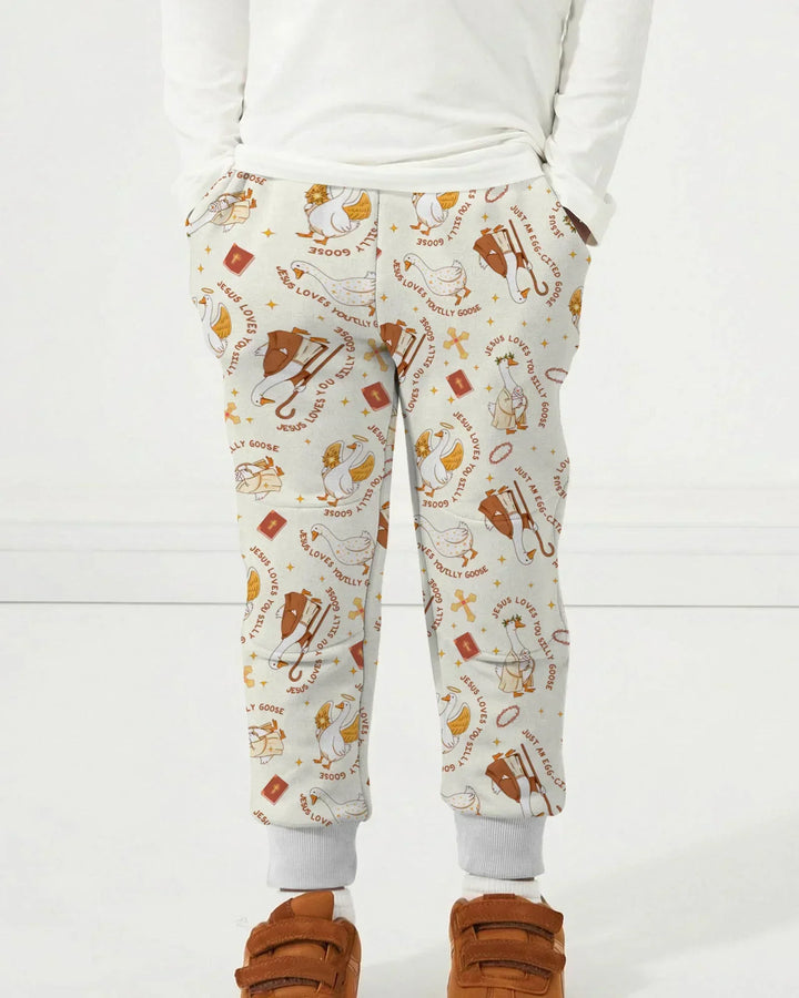 Jesus Loves You Silly Goose Bamboo Jogger