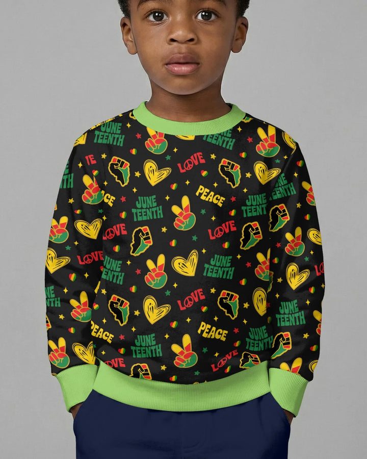 Peace Love Juneteenth Bamboo Crewneck Sweatshirt