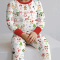 Christmas Alphabet Bamboo Two Piece Long Sleeve Pajama Set