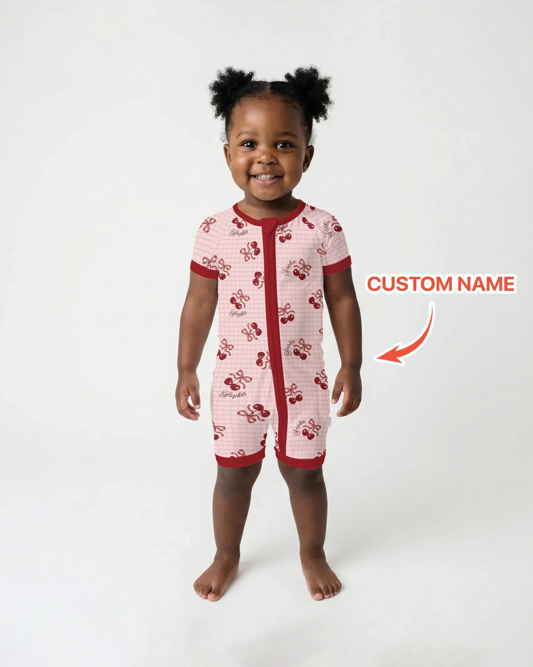 Cherry Mom and Me Bamboo Shorty Zippy