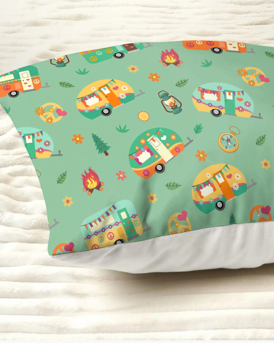 Happy Little Camper Bamboo Pillow Case