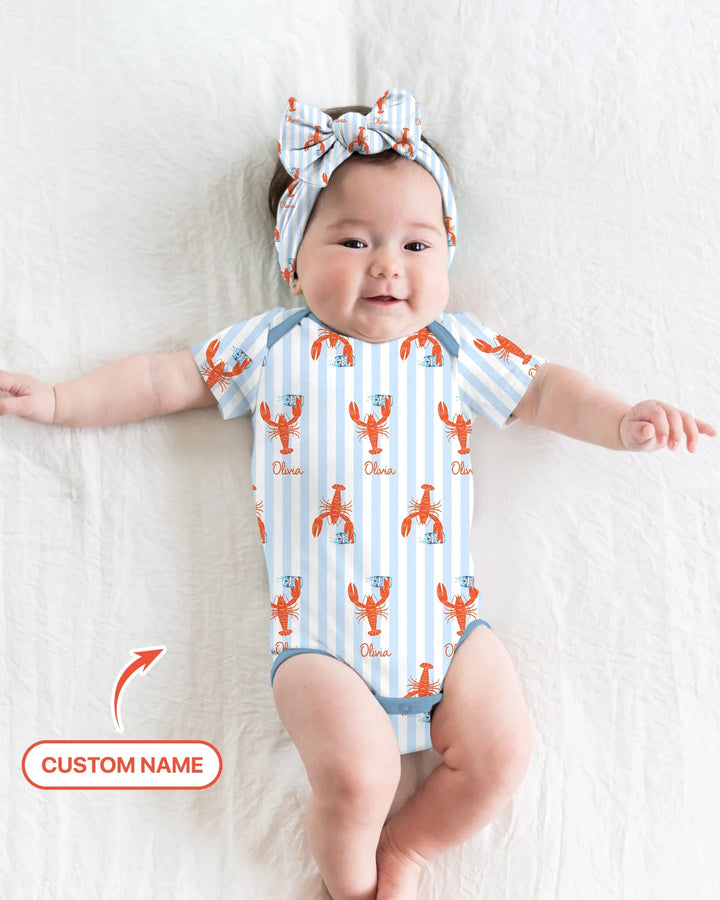 Custom Name Crawfish Beer Season Bamboo Bodysuit