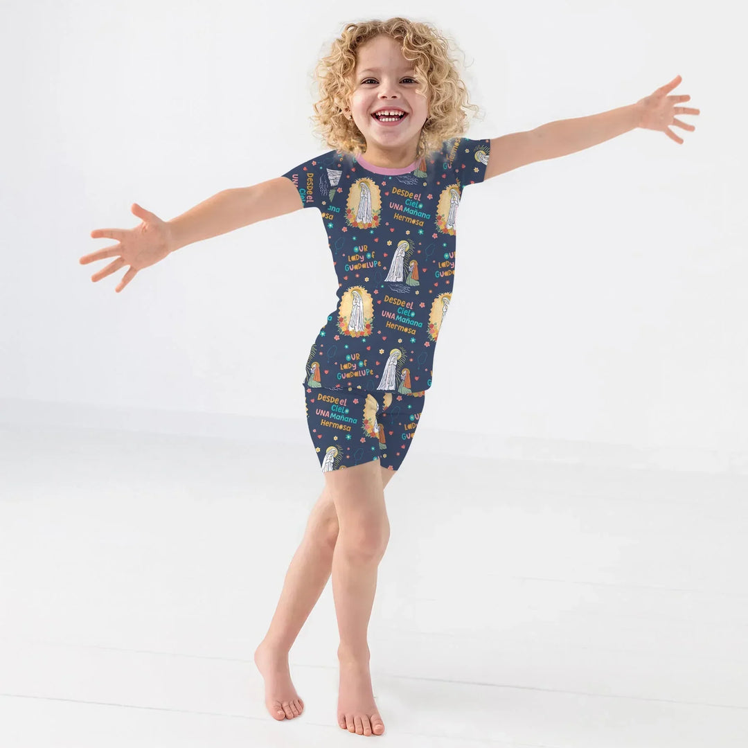 Maria Our Lady Of Guadalupe Bamboo Two Piece Short Sleeve Shorts Pajama Set