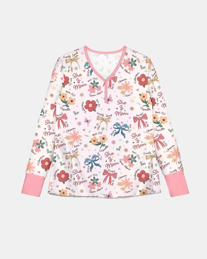 She Is Mom Bamboo Women Pajama Set