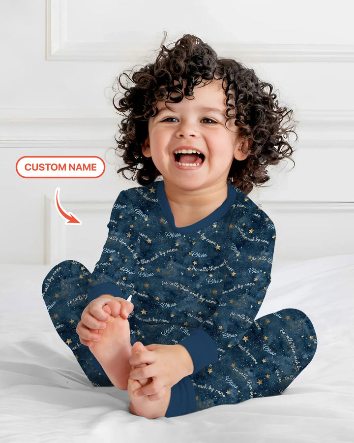 Called By Name — Personalized  Bamboo Two Piece Long Sleeve Pajama Set