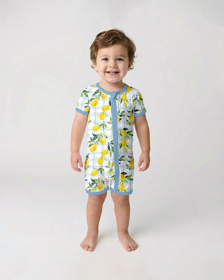 Mediterranean Lemons Family Matching Bamboo Shorty Zippy