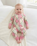 Pink Christmas Patchwork Mommy & Me Matching Bamboo Convertible Zippy