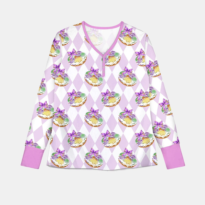 Mardi Gras Donut Bamboo Women Pajama Set