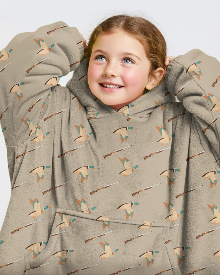 Lil Duck Hunter Bamboo Blanket Hoodie