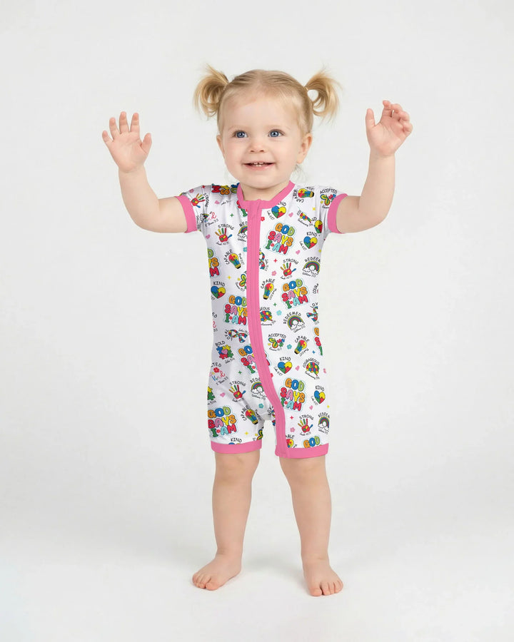 God Says I Am Autism Awareness Bamboo Shorty Zippy
