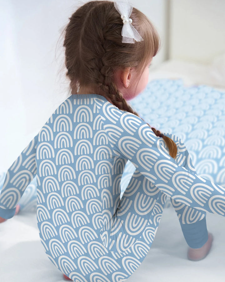 Sky Blue Rainbows Bamboo Convertible Zippy