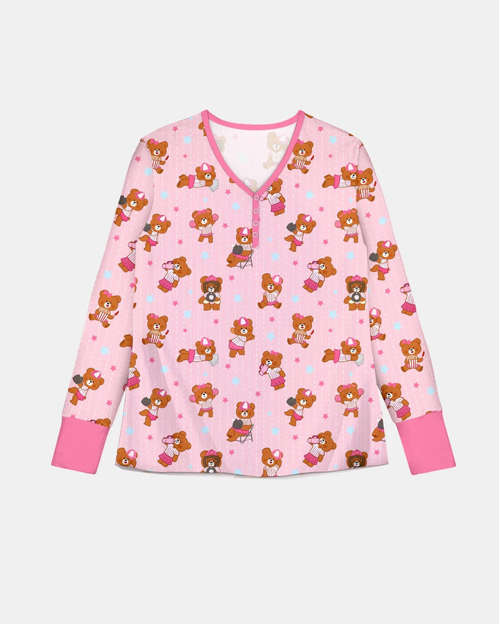 Born To Play Baseball Bamboo Women Pajama Set