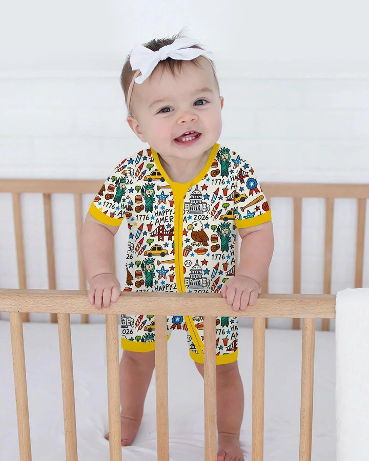 Doodle America 250th Anniversary Family Bamboo Shorty Zippy