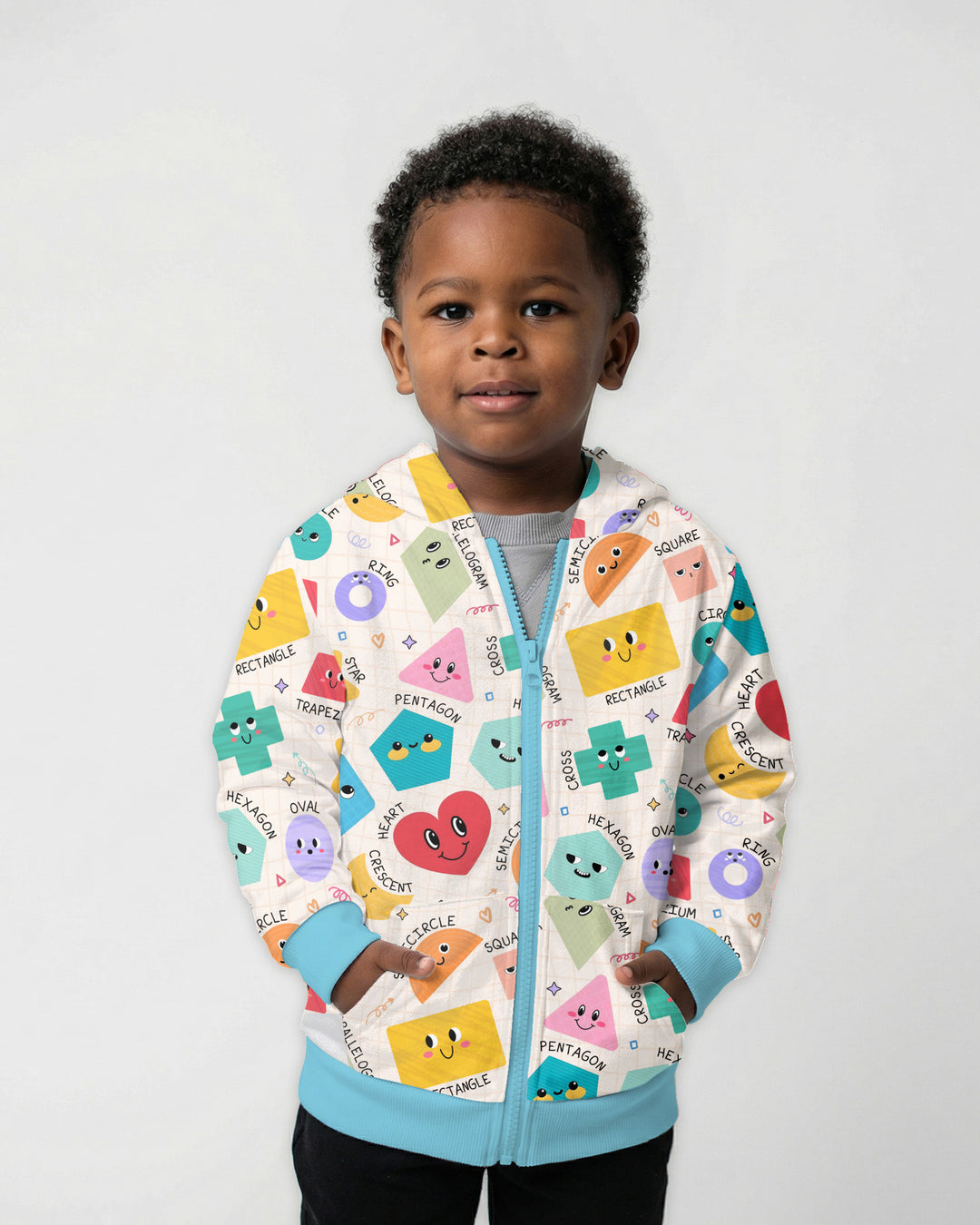 Happy Shape Squad Family Matching Bamboo Zip Hoodie