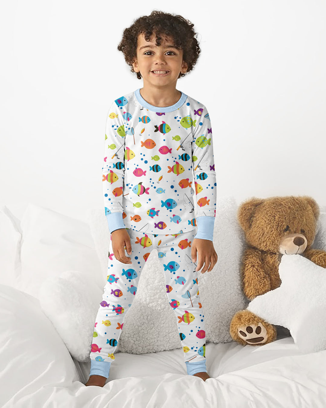 Template Bamboo Two Piece Long Sleeve Pyjamas Set