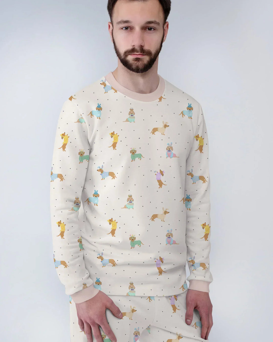 Easter Dachshund Bamboo Men's Pajama Set