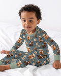Majestic Highland Cows Family Matching Bamboo Two Piece Long Sleeve Pajama Set