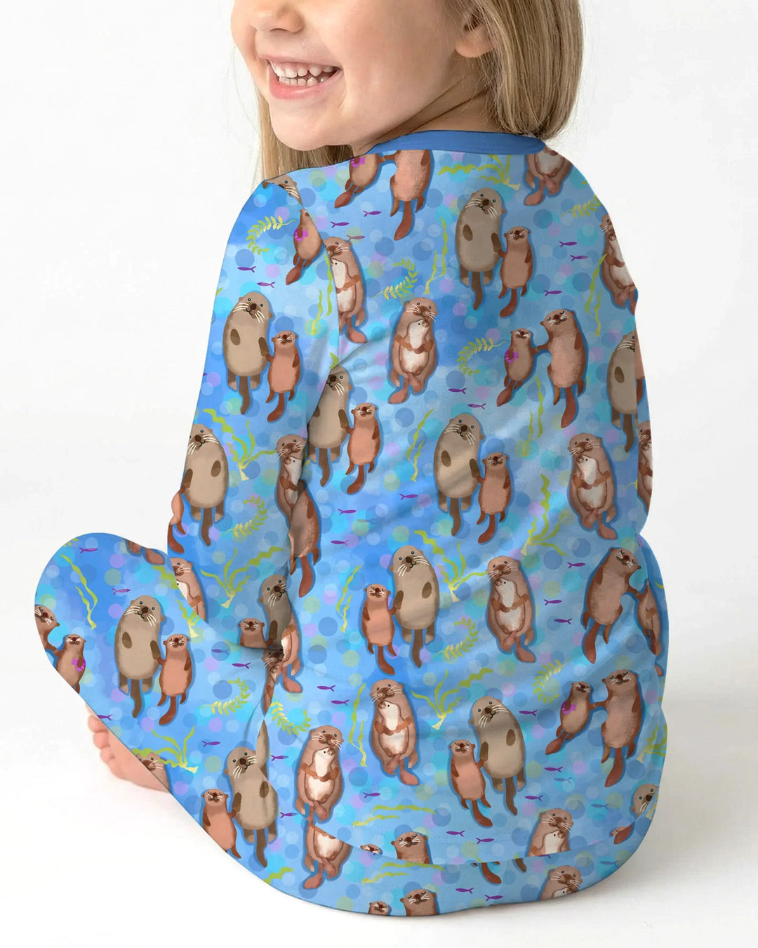 Otterly Together Bamboo Two Piece Long Sleeve Pajama Set