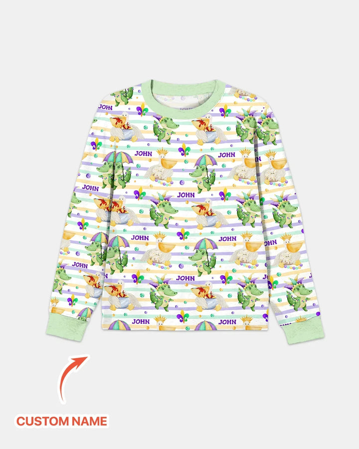 Happy Mardi Gras Adventure Family Matching Bamboo Men's Pajama Set