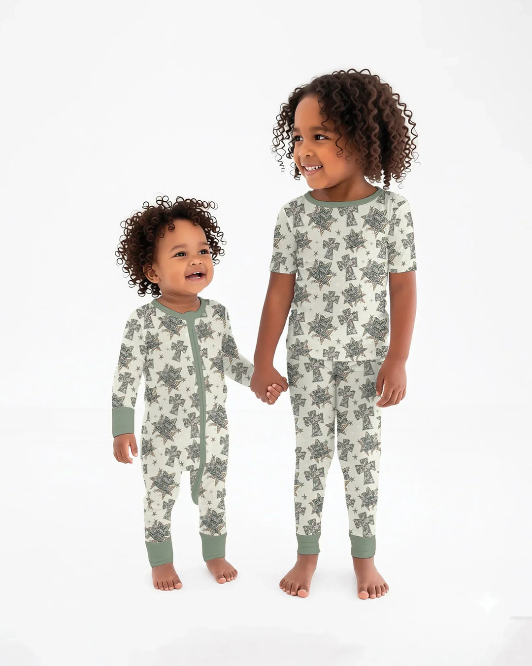 Camo God is Good Family Matching Bamboo Two Piece Short Sleeve Pajama Set