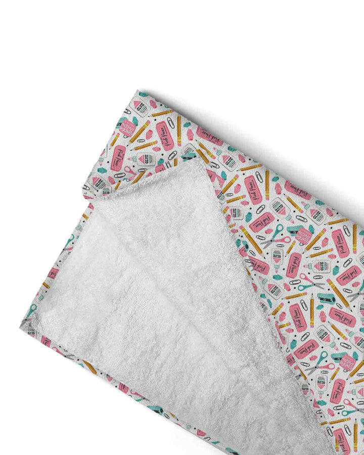 Pink Power School Supplies Bamboo Beach Towel