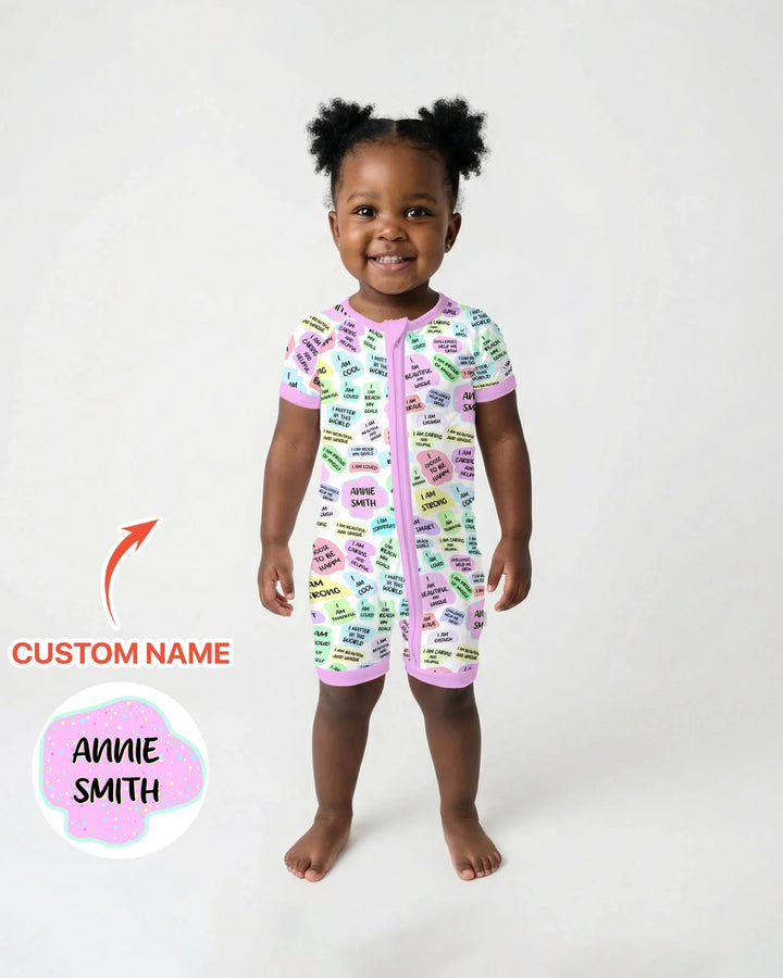 Mom & Baby Daily Affirmation Bamboo Shorty Zippy