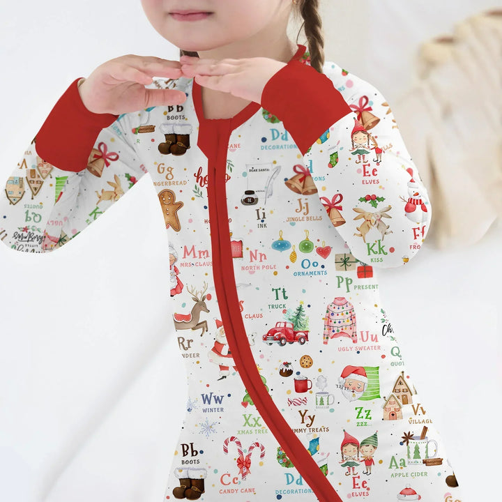 Christmas Alphabet Bamboo Convertible Zippy