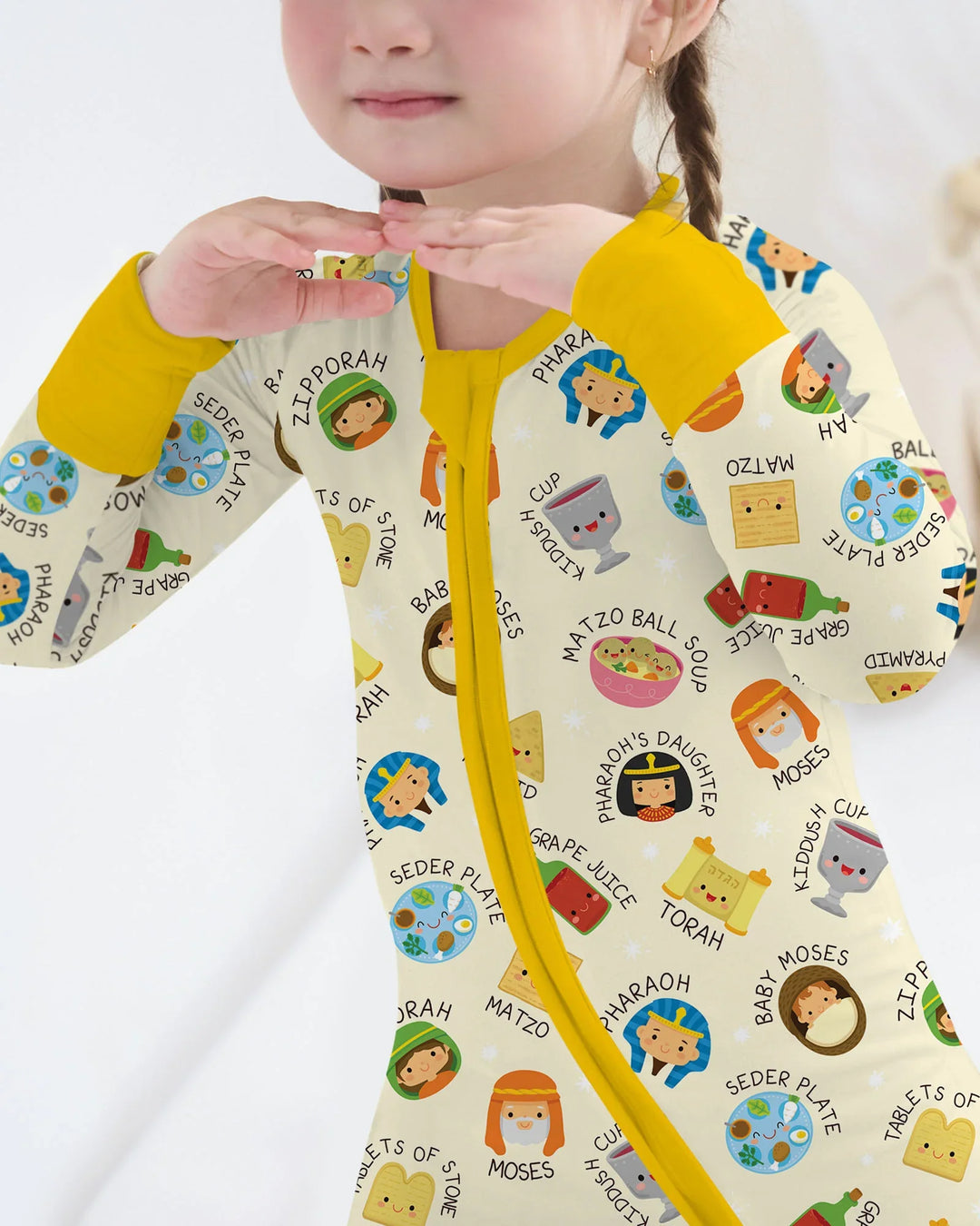 Cute Passover Characters Bamboo Convertible Zippy